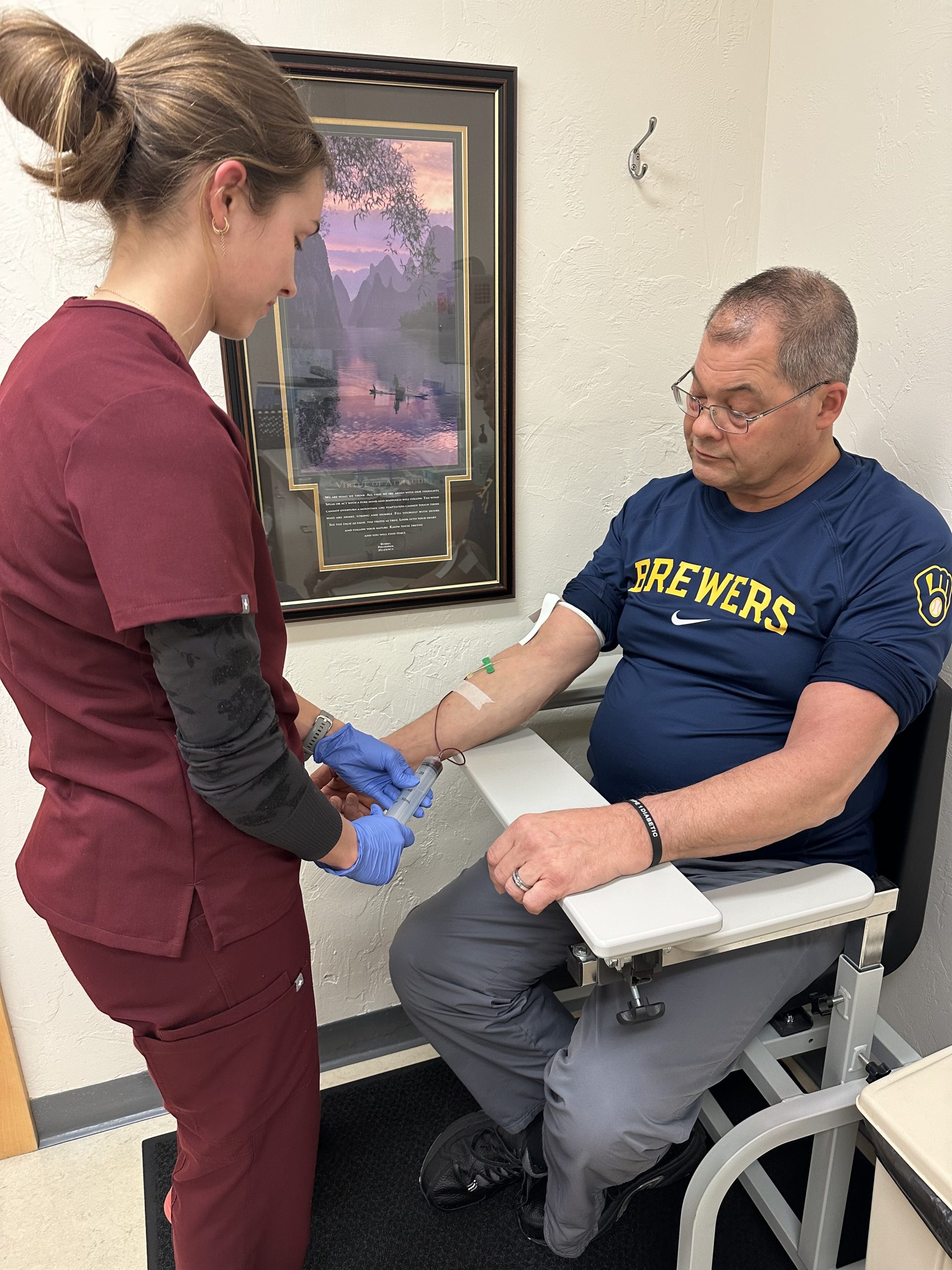 Blood draw as part of orthobiologic treatment preparation